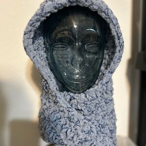 Cozy Blue Hooded Scarf